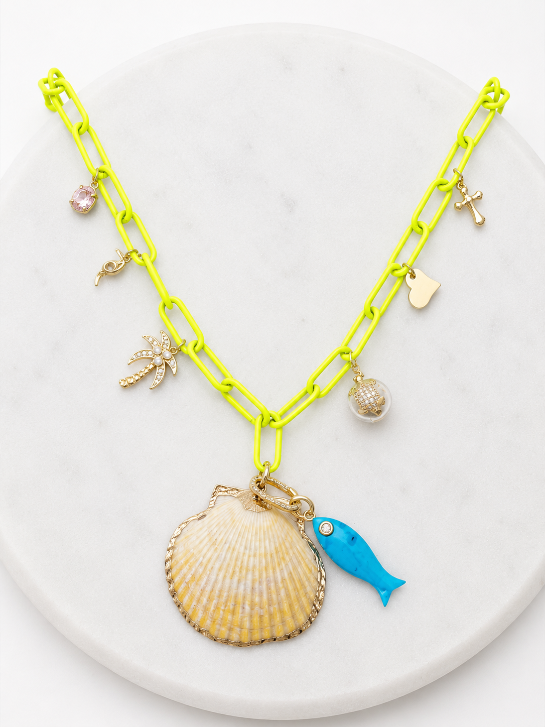 Shell-treuse Necklace