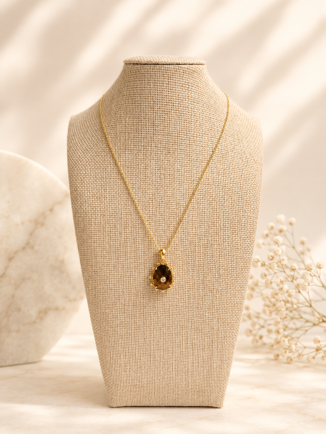 Tiger Eye Pendant Necklace
