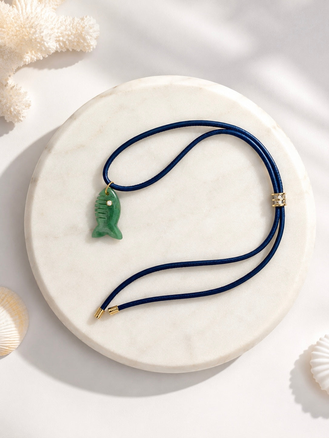 Aventurine Shark Necklace