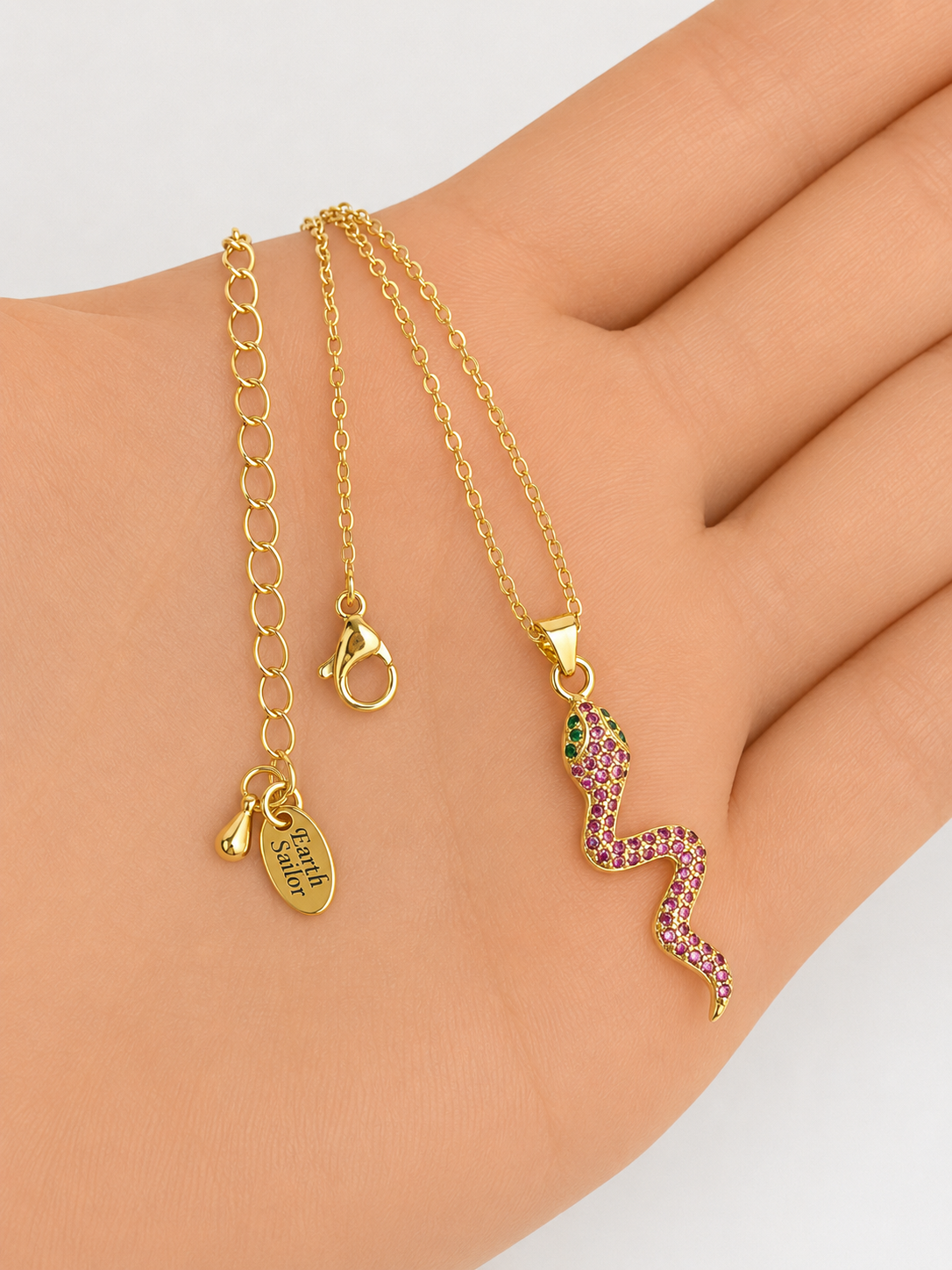 Pink Snake Necklace