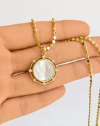 Coin Shell Pendant Necklace