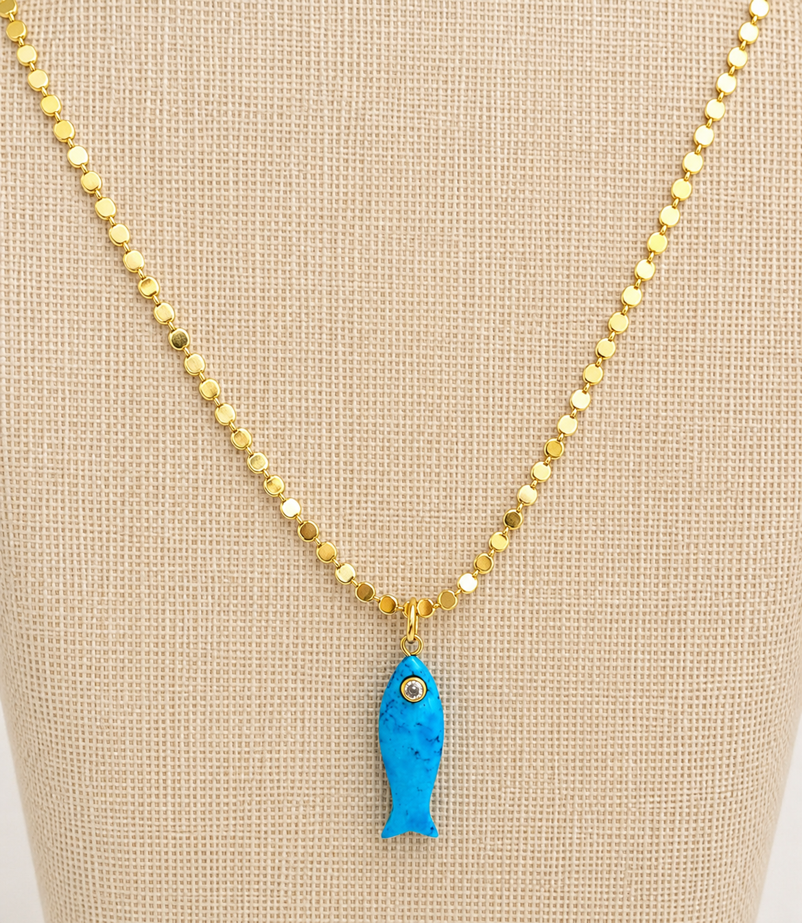 Turquoise Fish Pendant Necklace