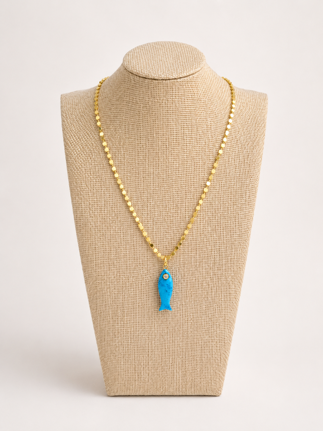 Turquoise Fish Pendant Necklace
