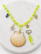 Shell-treuse Charm Necklace