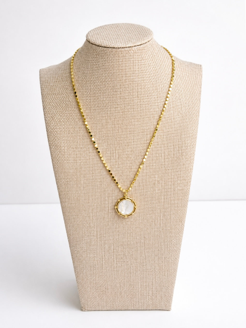 Coin Shell Pendant Necklace