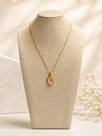 Pink Quartz Pendant Necklace