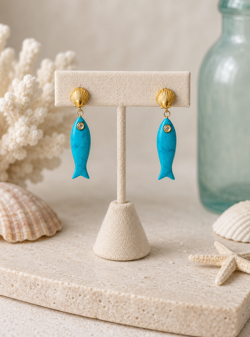 Turquoise Fish Earrings