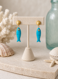 Turquoise Fish Earrings